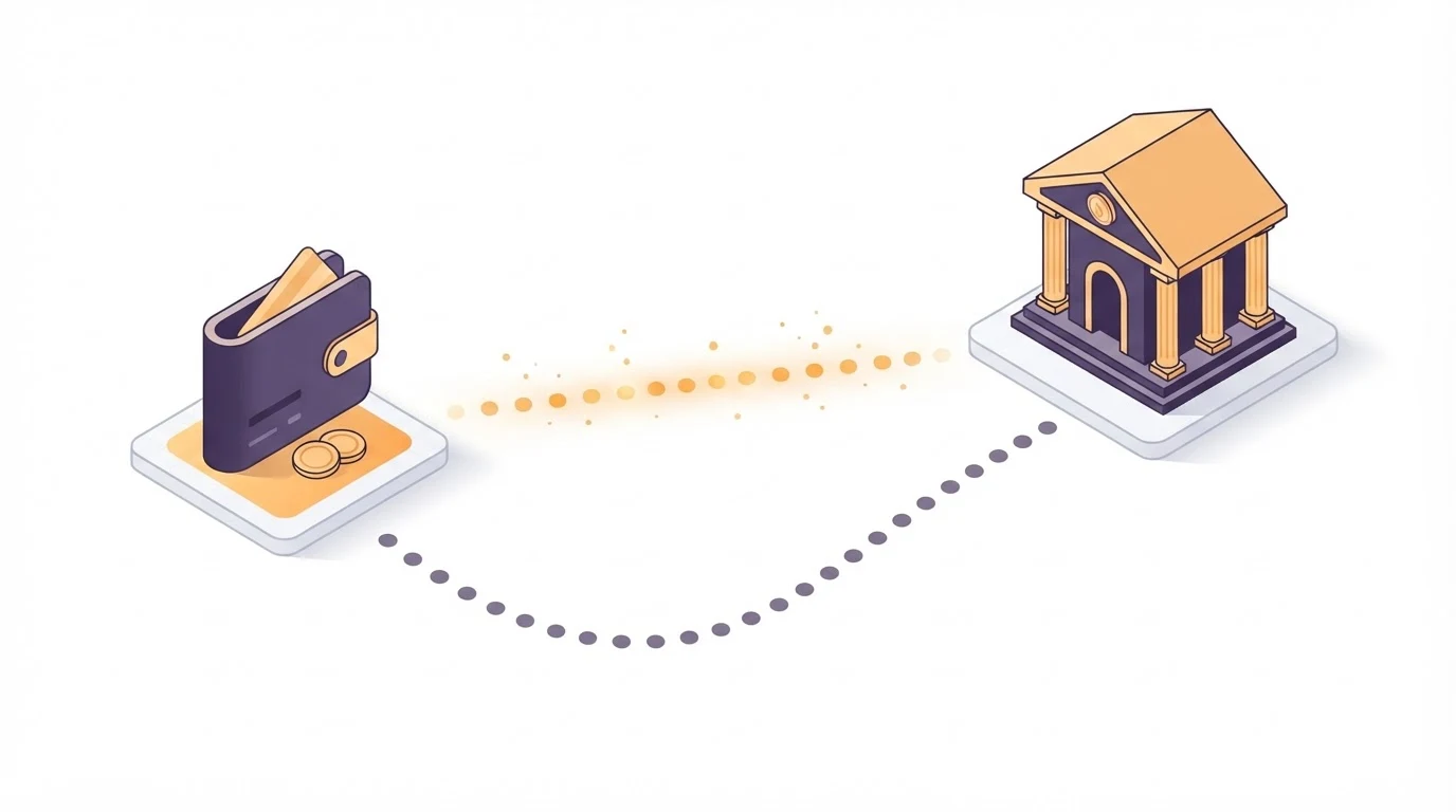 Isometric e-wallet and bank icons on separate routes representing different withdrawal settlement speeds